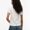 T-shirt slim fit a girocollo in punto traforato T-shirt slim fit a girocollo in punto traforato