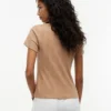 T-shirt slim fit a girocollo in punto traforato