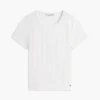 T-shirt slim fit a girocollo in punto traforato T-shirt slim fit a girocollo in punto traforato