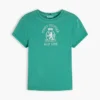 T-shirt slim fit con logo Crest tinta in capo T-shirt slim fit con logo Crest tinta in capo