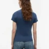 T-shirt slim fit con logo Crest tinta in capo T-shirt slim fit con logo Crest tinta in capo