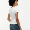 T-shirt slim fit con logo Crest tinta in capo T-shirt slim fit con logo Crest tinta in capo