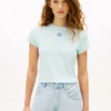 T-shirt slim fit con monogramma in stile calligrafico T-shirt slim fit con monogramma in stile calligrafico