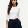 T-shirt slim fit con scollo a barchetta T-shirt slim fit con scollo a barchetta