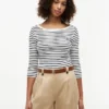 T-shirt slim fit con scollo a barchetta T-shirt slim fit con scollo a barchetta