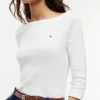 T-shirt slim fit con scollo a barchetta T-shirt slim fit con scollo a barchetta