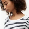 T-shirt slim fit con scollo a barchetta T-shirt slim fit con scollo a barchetta