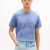 T-shirt tinta in capo con logo foglia d’alloro T-shirt tinta in capo con logo foglia d’alloro