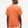 T-shirt tinta in capo con logo foglia d’alloro T-shirt tinta in capo con logo foglia d’alloro