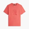 T-shirt tinta in capo con logo foglia d’alloro T-shirt tinta in capo con logo foglia d’alloro