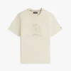 T-shirt tinta in capo con logo foglia d’alloro T-shirt tinta in capo con logo foglia d’alloro