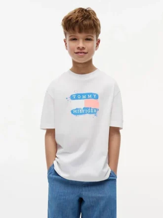 T-shirt Tommy con logo graffiti per bambini