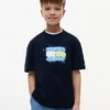 T-shirt Tommy con logo graffiti per bambini T-shirt Tommy con logo graffiti per bambini