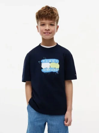 T-shirt Tommy con logo graffiti per bambini