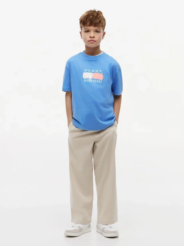 T-shirt Tommy con logo graffiti per bambini T-shirt Tommy con logo graffiti per bambini