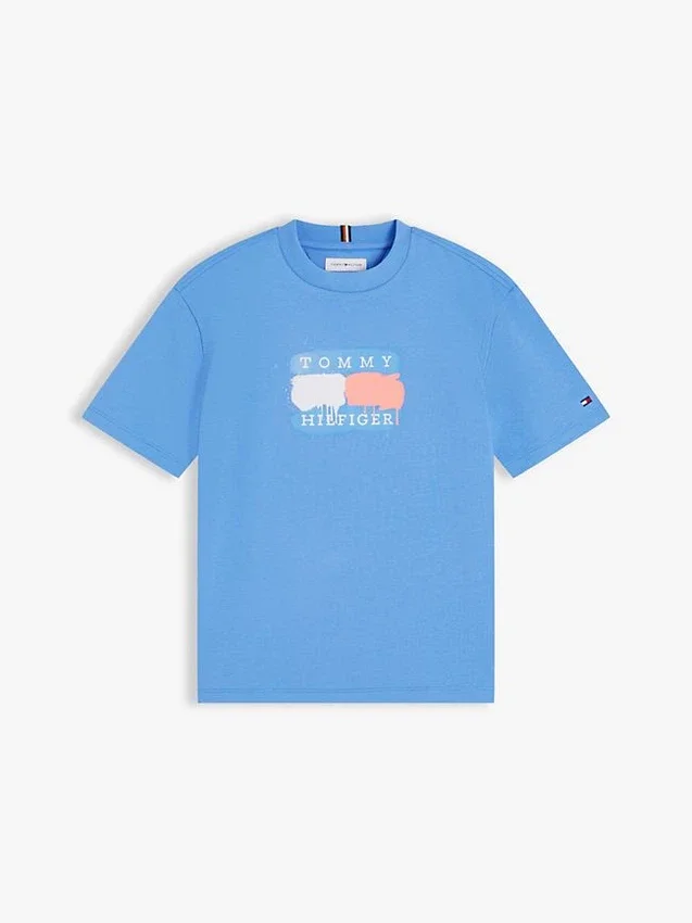 T-shirt Tommy con logo graffiti per bambini T-shirt Tommy con logo graffiti per bambini