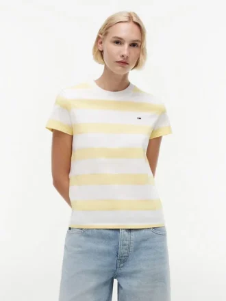 T-shirt Tommy Jeans a righe rugby