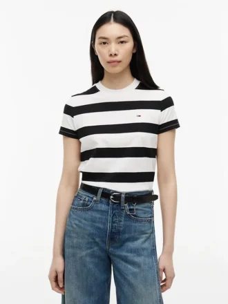 T-shirt Tommy Jeans a righe rugby