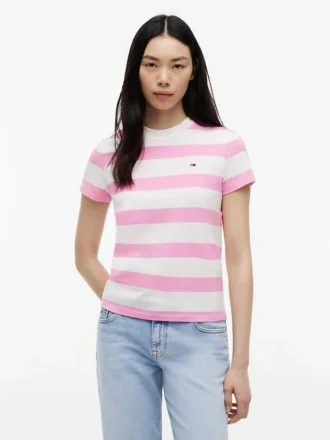 T-shirt Tommy Jeans a righe rugby