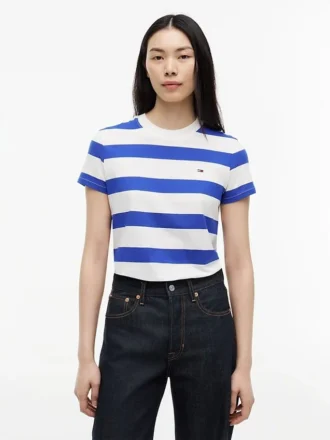T-shirt Tommy Jeans a righe rugby