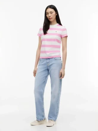 T-shirt Tommy Jeans a righe rugby