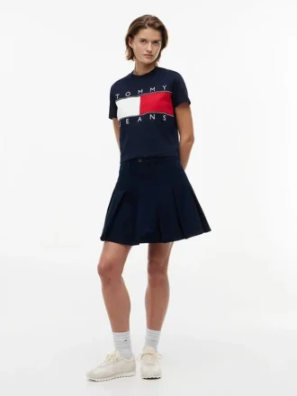 T-shirt Tommy Jeans con grande logo bandiera