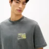 T-shirt Tommy Jeans con logo a bolle verniciato a spruzzo