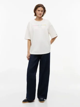 T-shirt Tommy Jeans con logo in cristallo