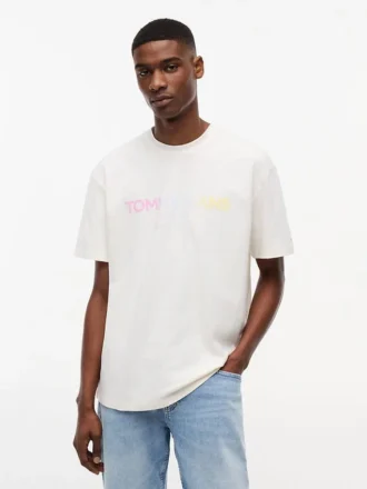 T-shirt Tommy Jeans con logo sfumato