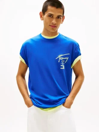 T-shirt Tommy Jeans con logo spray
