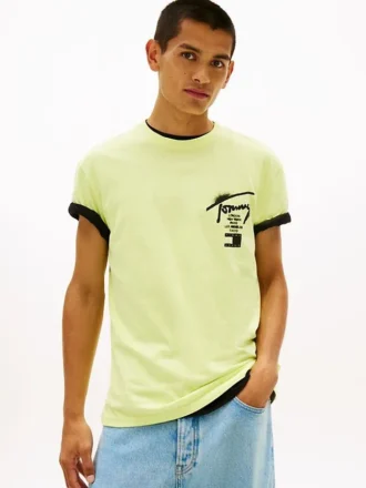 T-shirt Tommy Jeans con logo spray