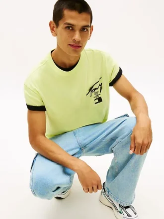 T-shirt Tommy Jeans con logo spray