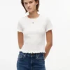 T-shirt Tommy Jeans slim fit con arricciature T-shirt Tommy Jeans slim fit con arricciature