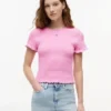 T-shirt Tommy Jeans slim fit con arricciature T-shirt Tommy Jeans slim fit con arricciature