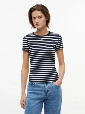 T-shirt Tommy Jeans Slim Stretch a costine