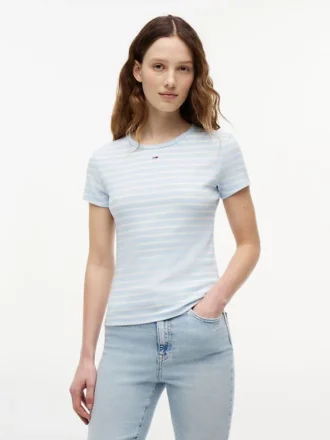 T-shirt Tommy Jeans Slim Stretch a costine