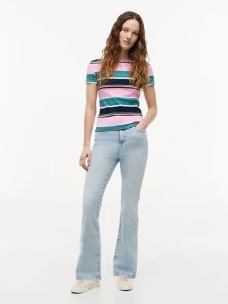 T-shirt Tommy Jeans Slim Stretch a costine
