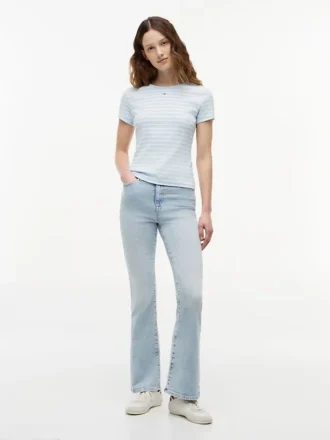 T-shirt Tommy Jeans Slim Stretch a costine