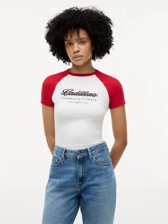 T-shirt Tommy x Cadillac F1® Team con maniche raglan