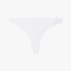 Tanga in cotone elasticizzato con logo ripetuto