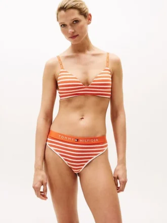 Tanga in cotone elasticizzato con logo Tommy
