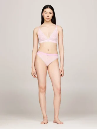 Tanga in pizzo con logo