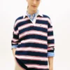 Tommy Jeans Felpa da rugby a righe dal taglio morbido