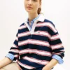 Tommy Jeans Felpa da rugby a righe dal taglio morbido