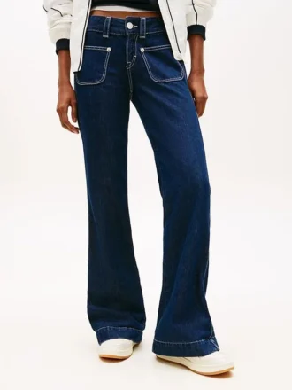 Tommy Jeans Jeans a vita bassa con tasche e taglio a zampa