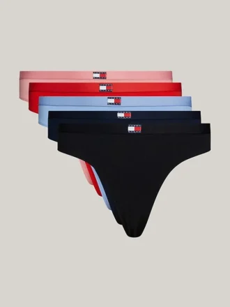 Tommy Jeans Perizoma con logo bandiera, confezione da 5
