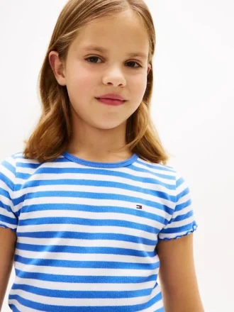 Top a costine con bordi a zig-zag per bambini