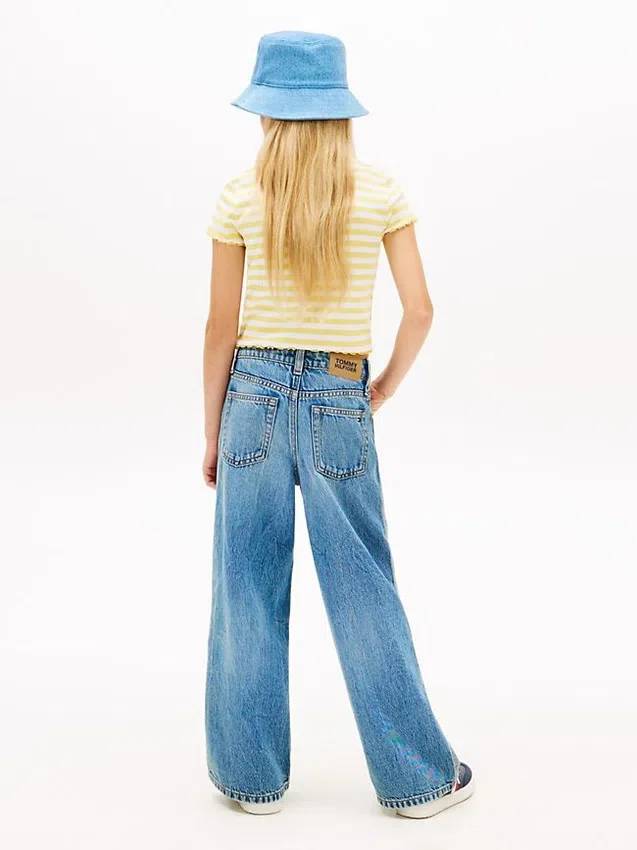 Top a costine con bordi a zig-zag per bambini Top a costine con bordi a zig-zag per bambini