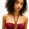 Top bikini a fascia con anello Top bikini a fascia con anello