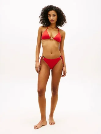 Top bikini a triangolo con anello